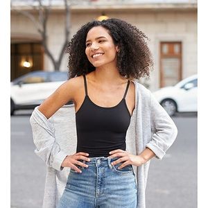 NWT Empetua by Shapermint All Day Every Day Scoop Neck Cami Black Size Medium